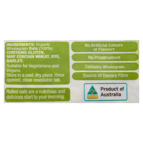 Aires de Campo Organic Rolled Oats, 500g main image 1